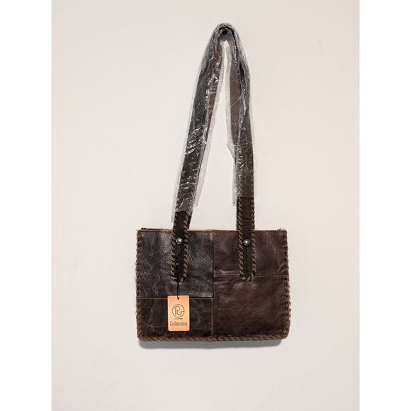 P & G Collection Black And White Cowhide Crossbody Bag w/ free wallet - Picture 5 of 8